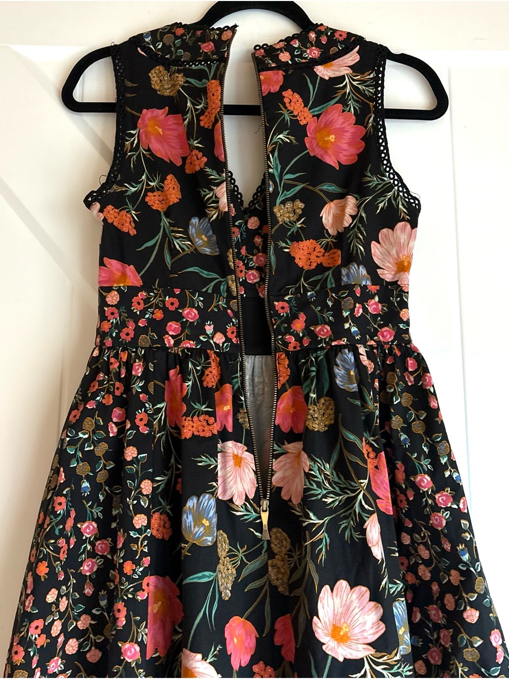Kate Spade Whimsical Floral Fit & Flare Dress Size 0 Cottagecore Wedding Guest - Picture 6 of 10